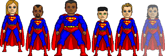 Flyboy, Heat, Pounder, See-Through, Shield, Superman's Hologram